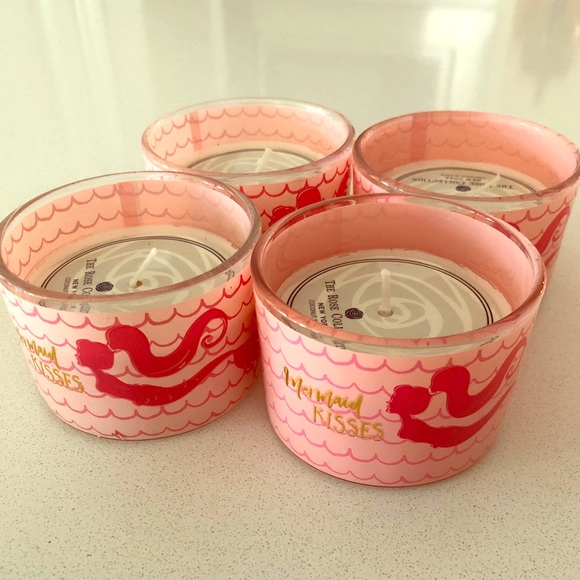 Set of 4 ‘Mermaid Kisses’ Candles Rose Collection - Picture 1 of 3